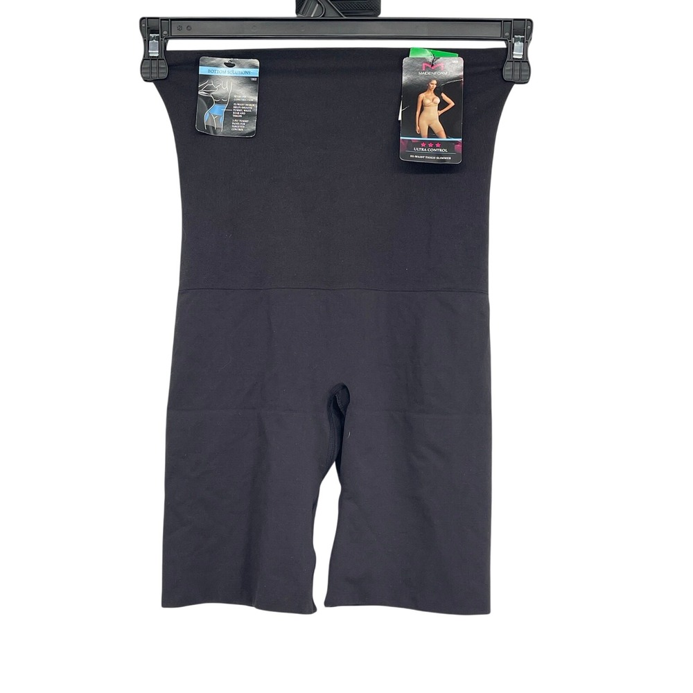 NWT Maidenform Black Shapewear‎ Spandex Shorts Size Large